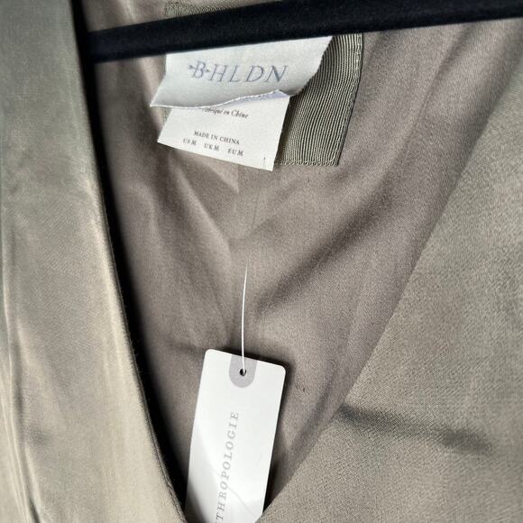 BHLDN Anthropologie Avani Olive Gown Maxi Dress Size M - Picture 6 of 8